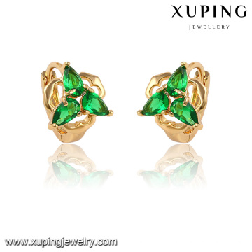 28230-Xuping Jewelry Fashion Diamond Huggie Pendientes